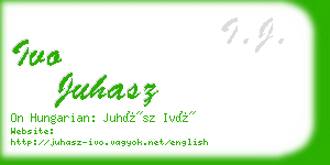 ivo juhasz business card